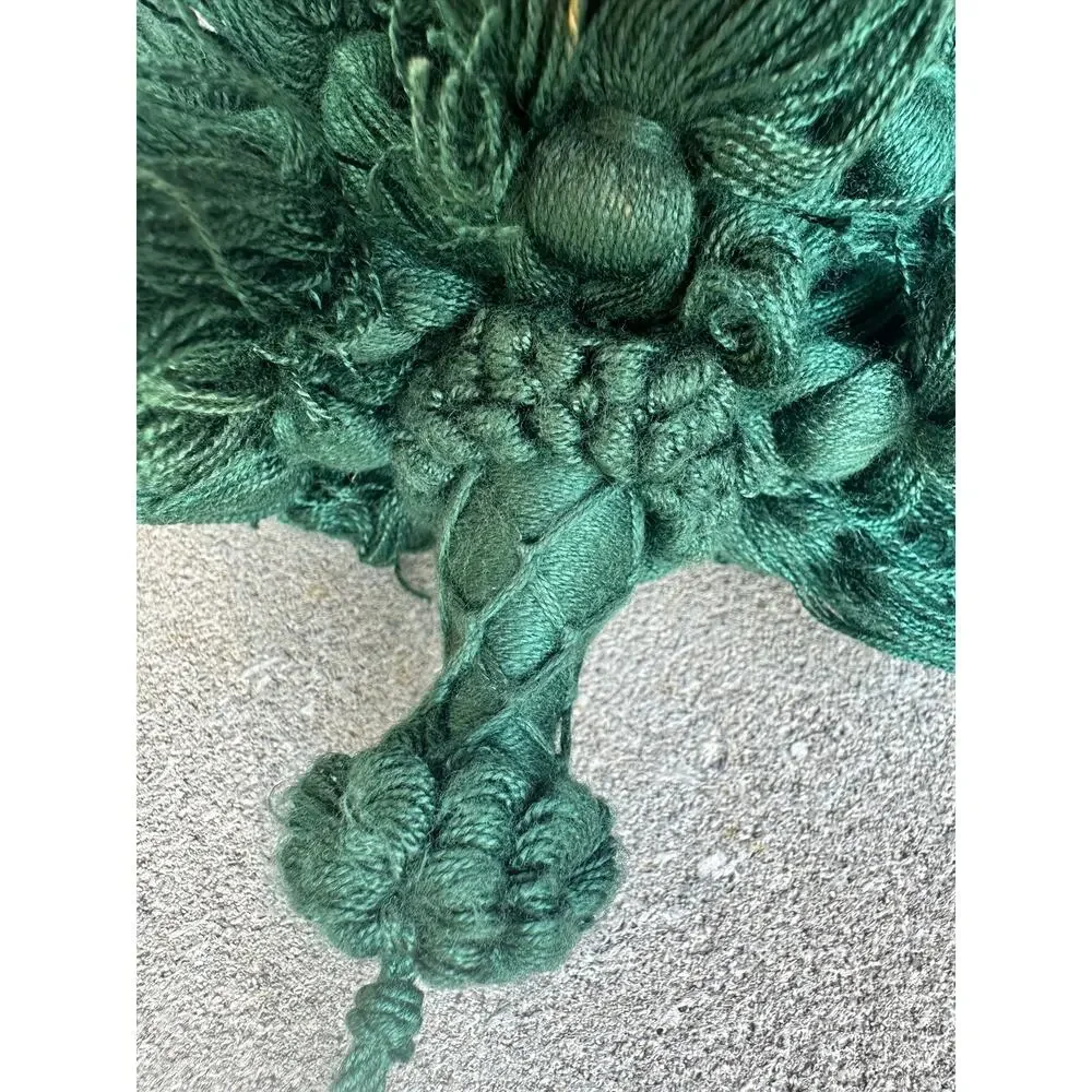 French Tassel Furniture Key Fob emerald Green Cotton *Shabby Chic Vintage